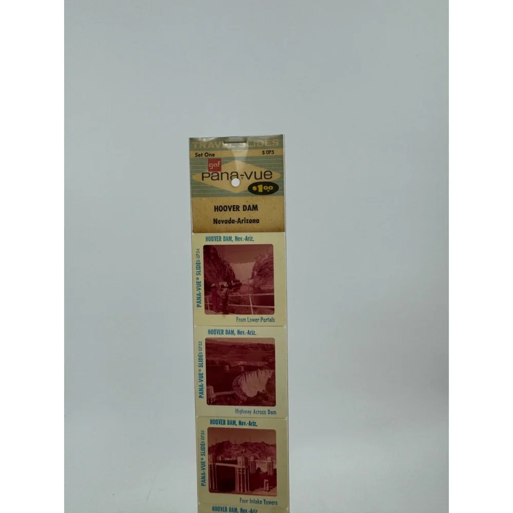 Vintage GAF Pana-vue Souvenir Travel‎ Slides Hoover Dam Nevada-Arizona New